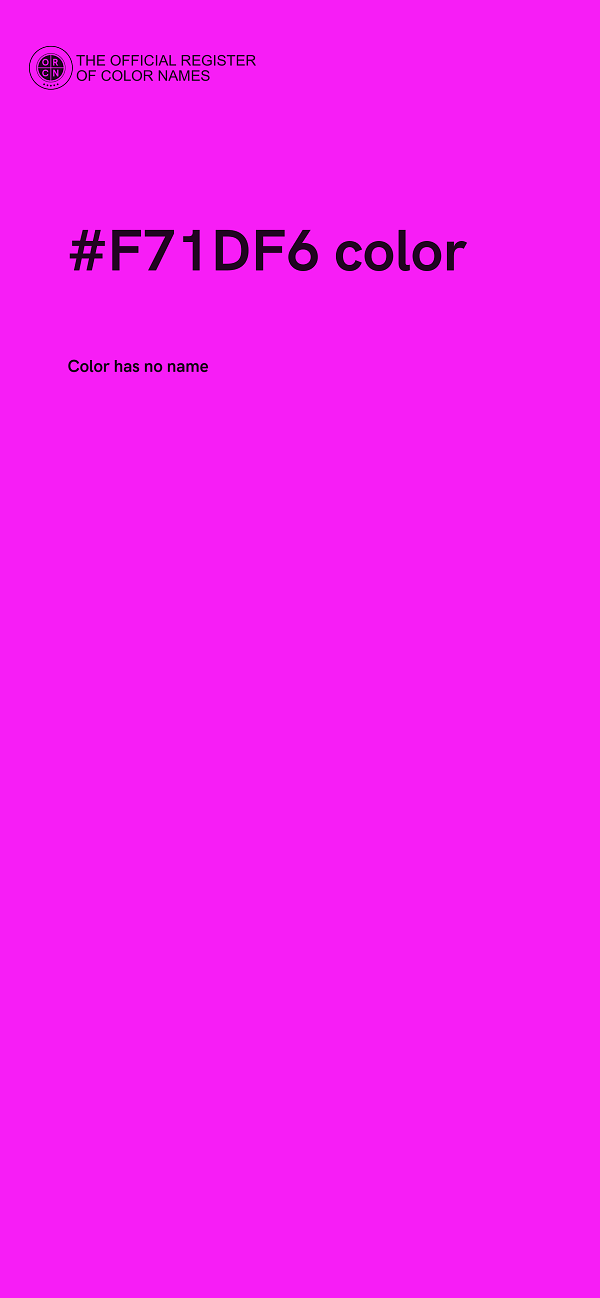 #F71DF6 color image