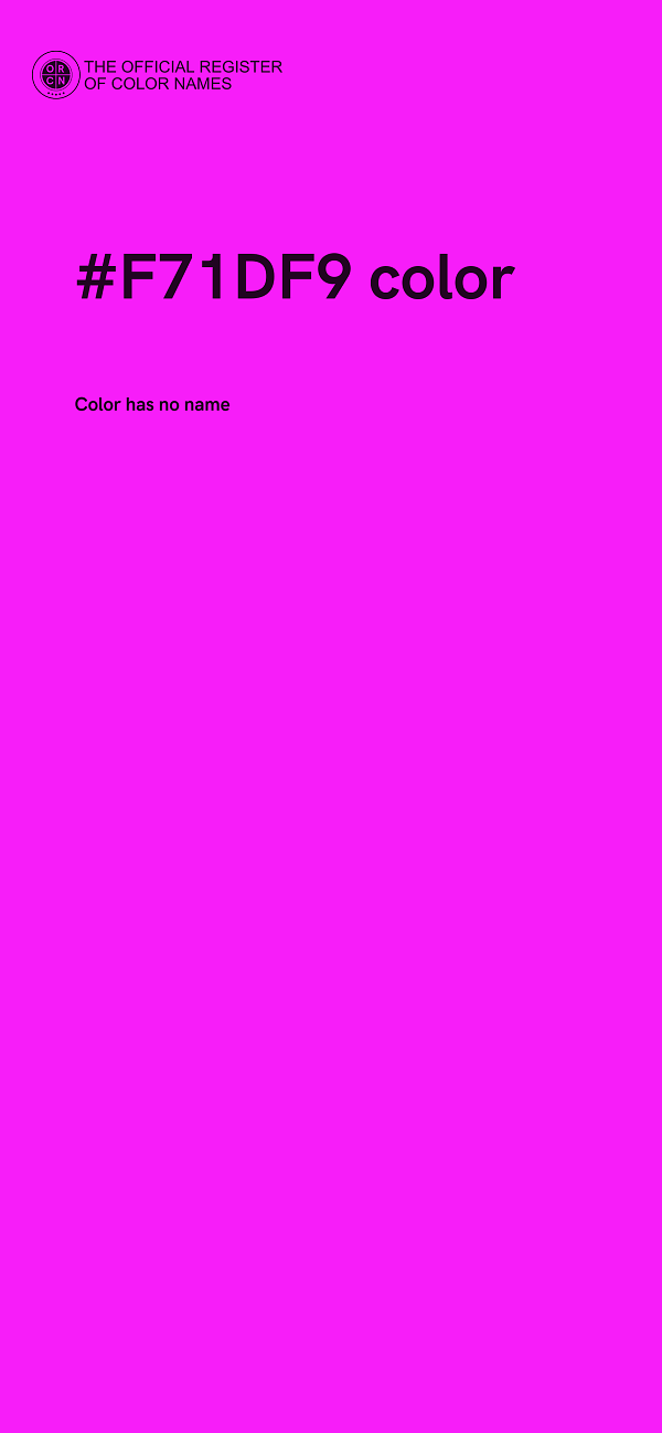 #F71DF9 color image