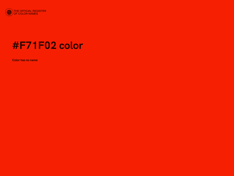 #F71F02 color image