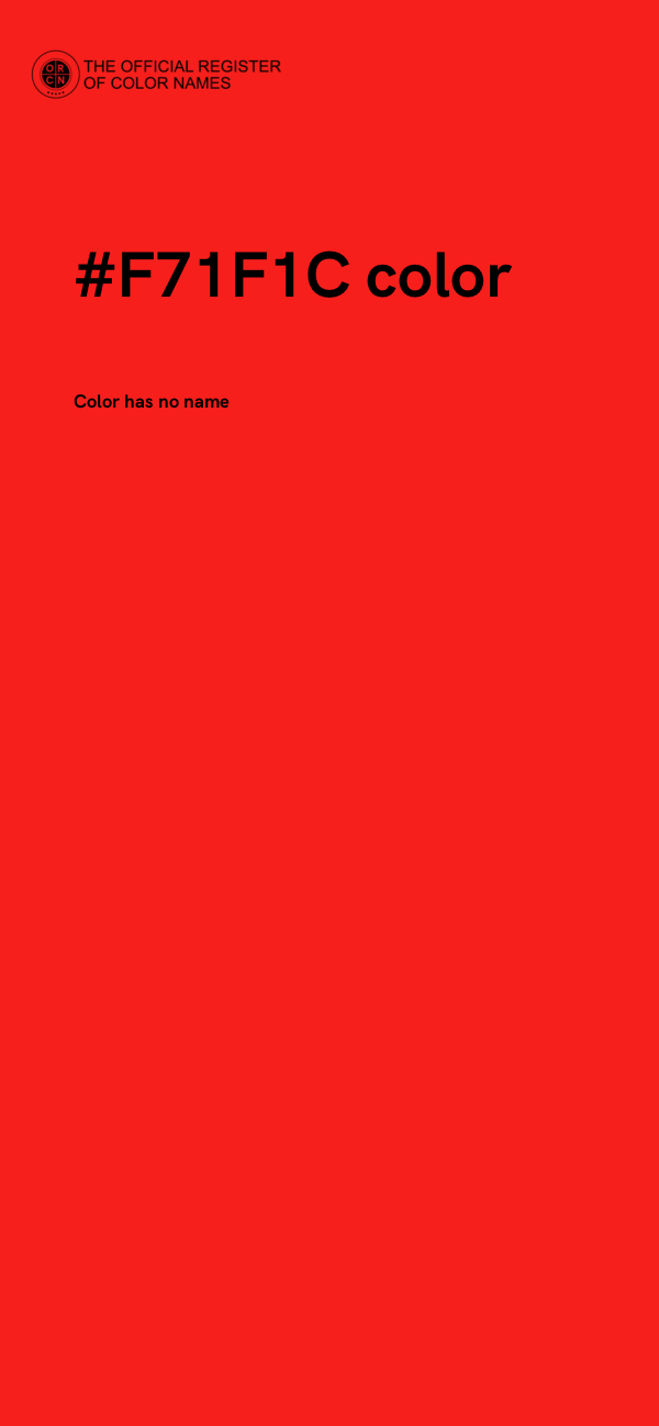 #F71F1C color image