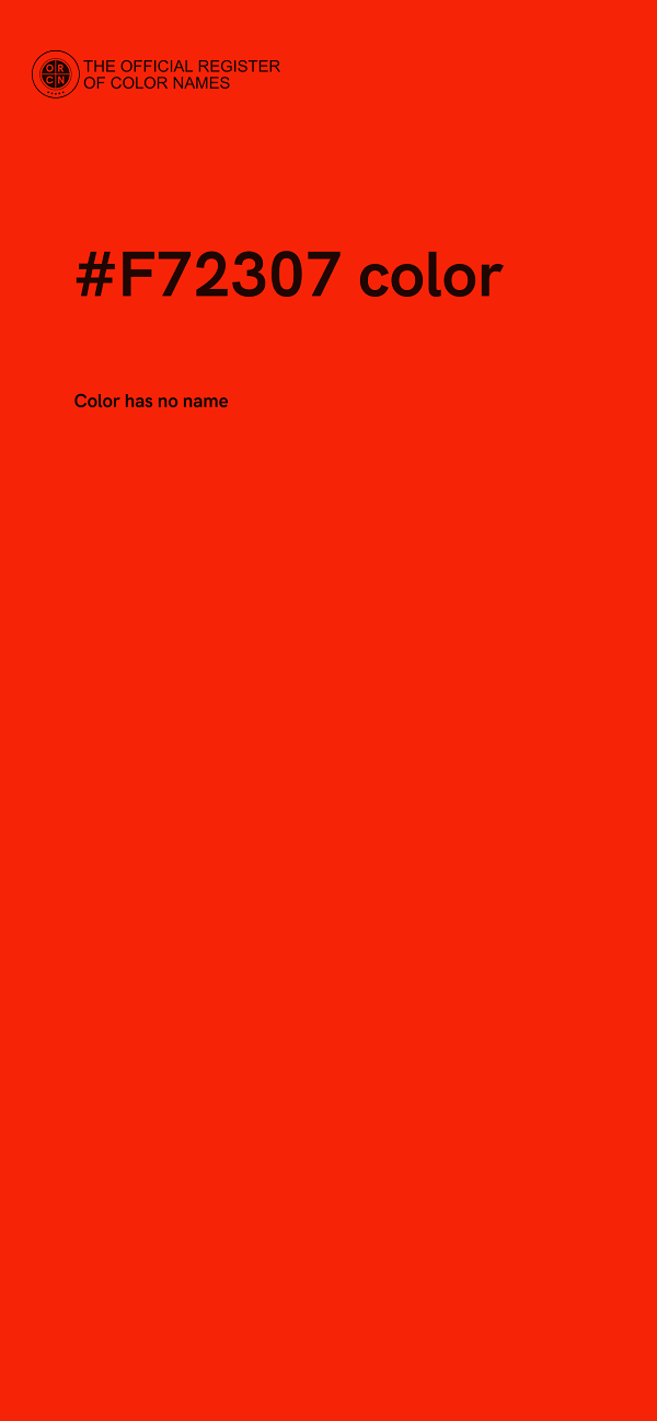 #F72307 color image