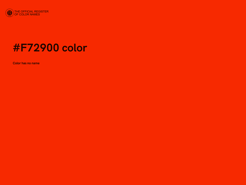 #F72900 color image