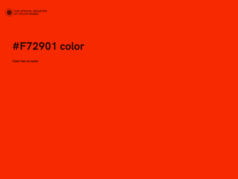 #F72901 color image