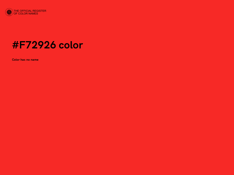 #F72926 color image