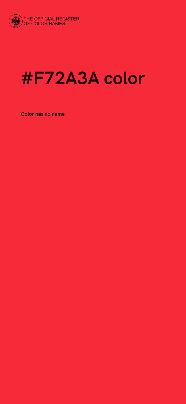 #F72A3A color image
