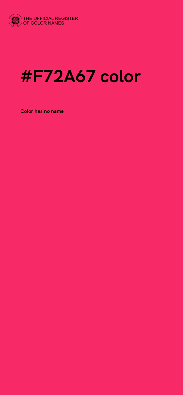#F72A67 color image