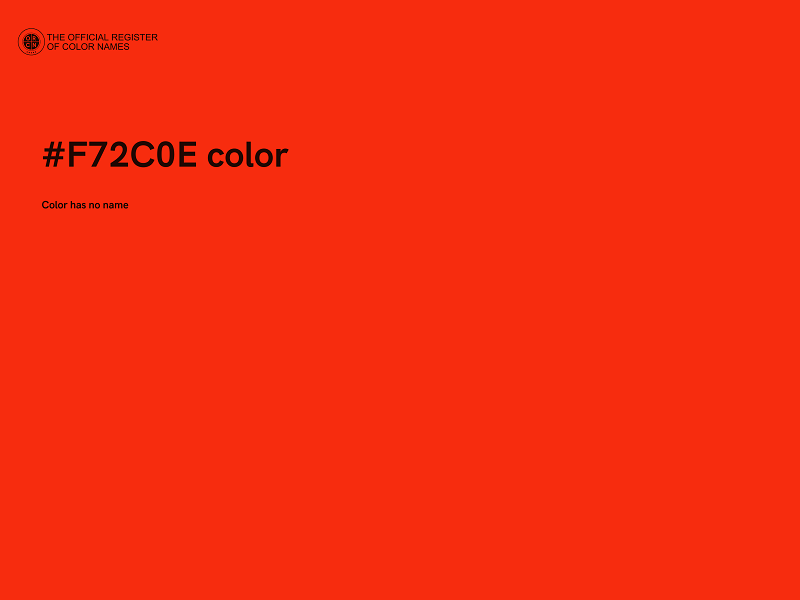 #F72C0E color image