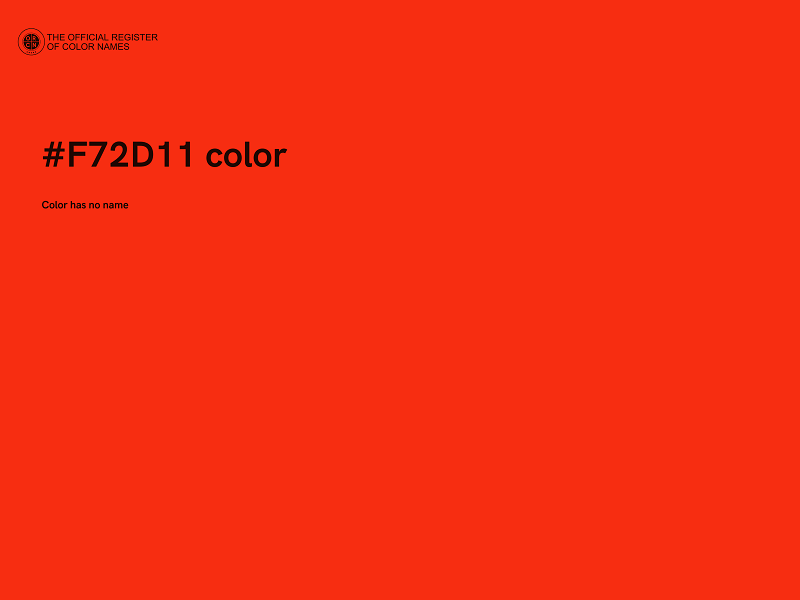 #F72D11 color image