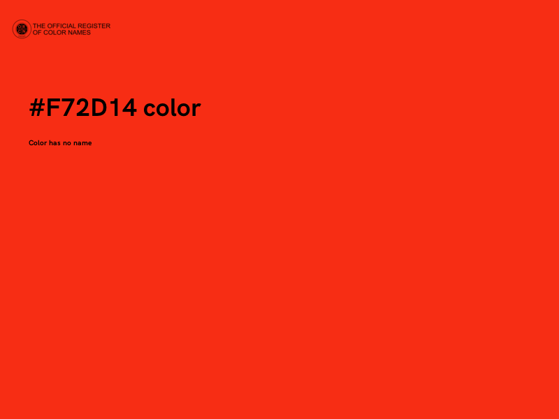 #F72D14 color image
