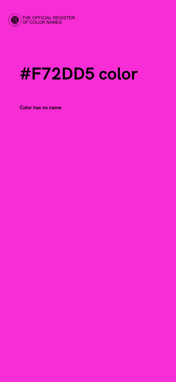 #F72DD5 color image