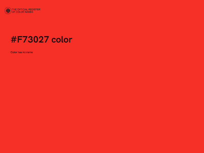#F73027 color image