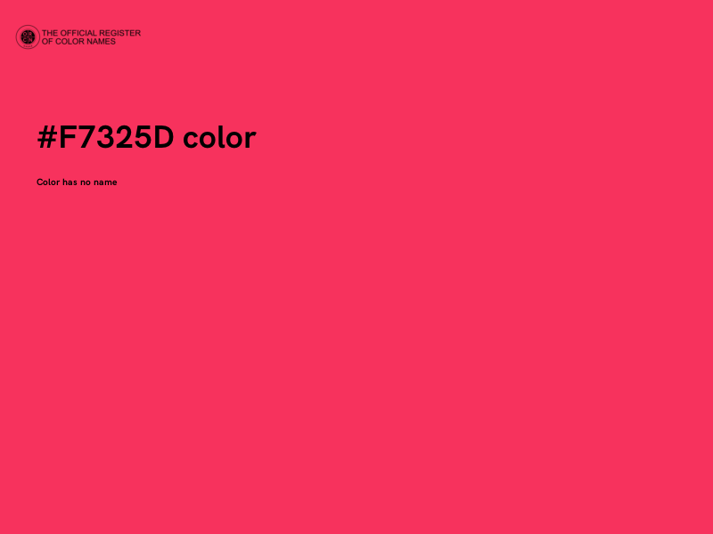 #F7325D color image