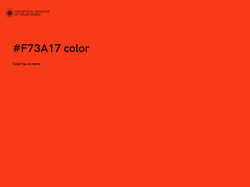 #F73A17 color image