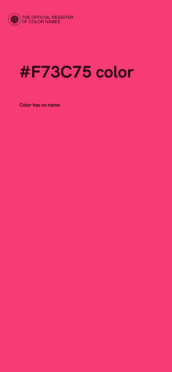 #F73C75 color image