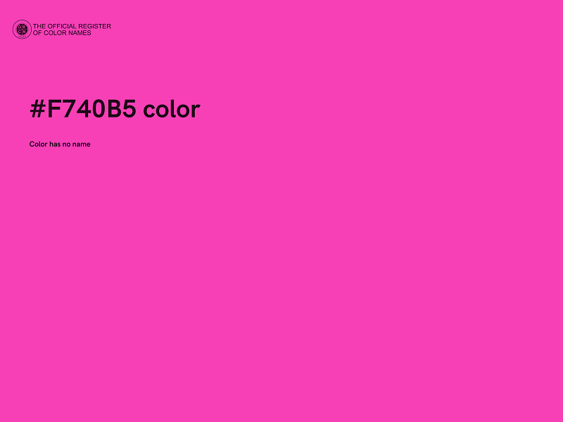 #F740B5 color image