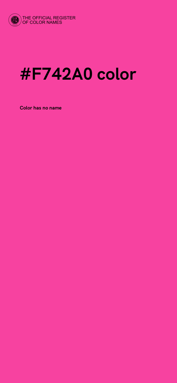 #F742A0 color image