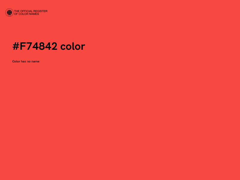 #F74842 color image