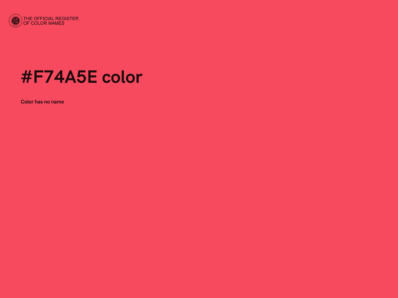 #F74A5E color image