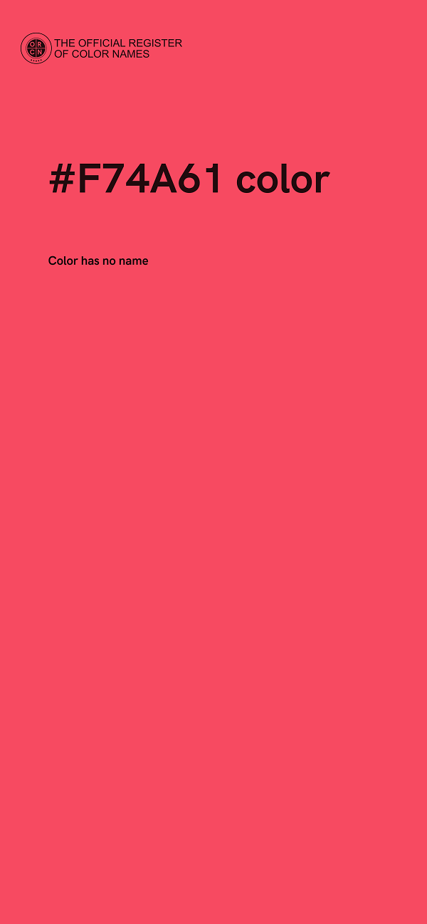 #F74A61 color image
