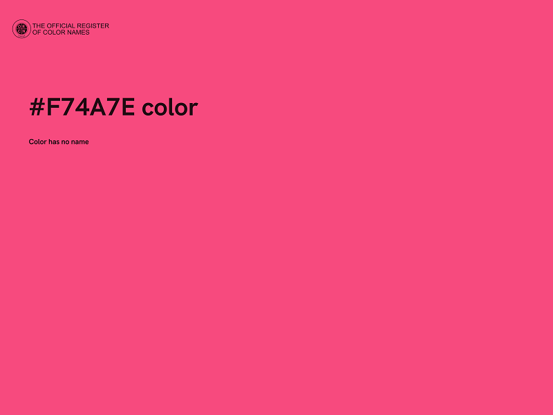 #F74A7E color image