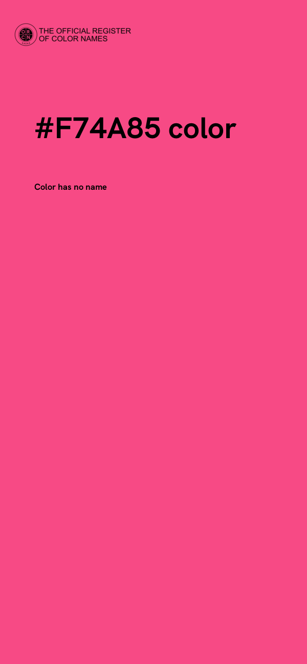 #F74A85 color image
