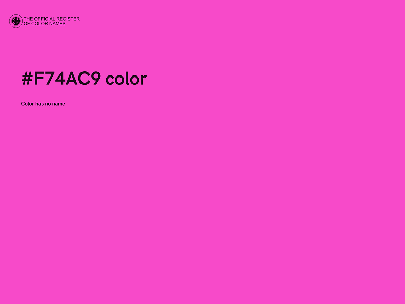 #F74AC9 color image