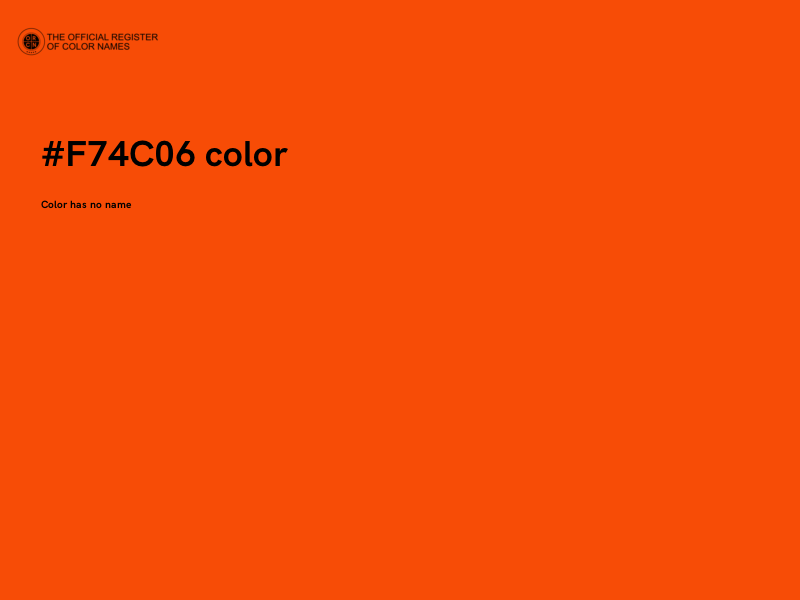 #F74C06 color image