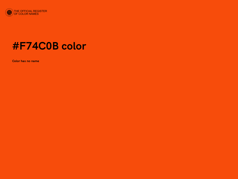 #F74C0B color image