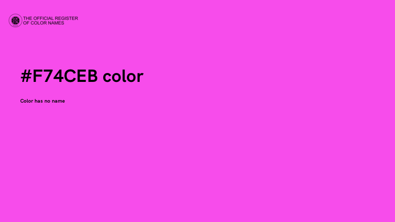 #F74CEB color image