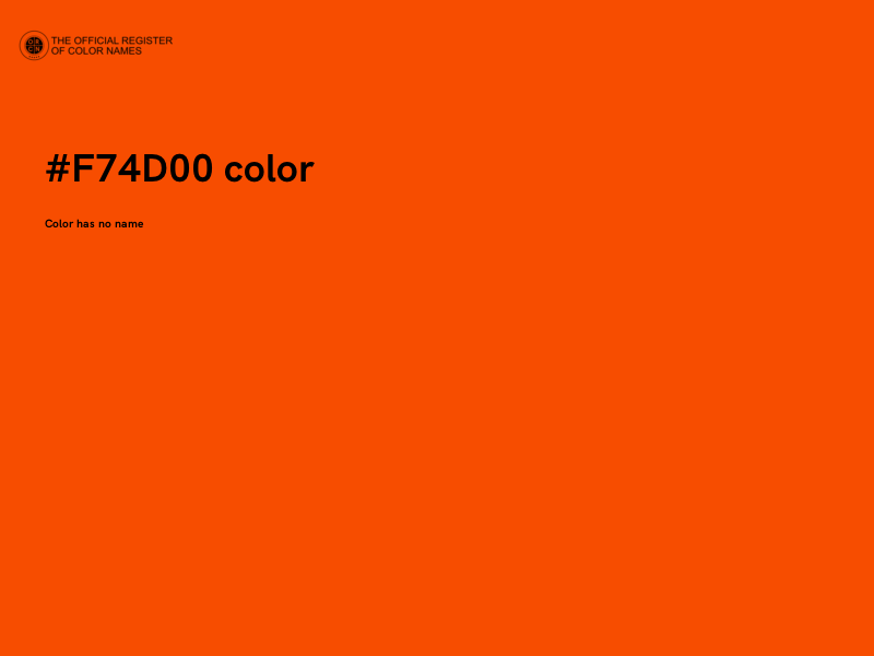#F74D00 color image