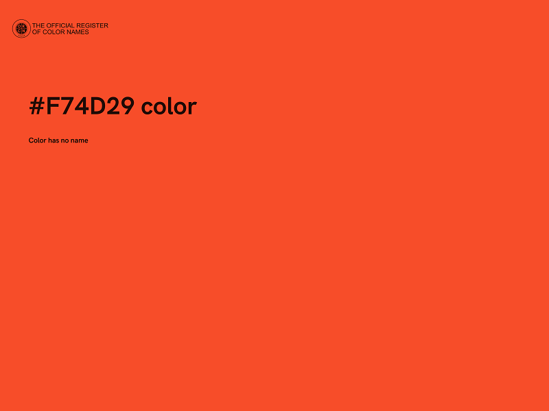 #F74D29 color image