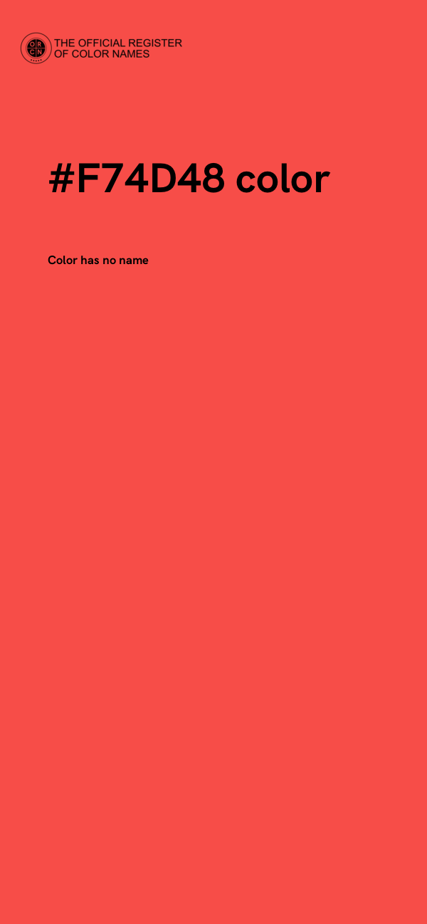 #F74D48 color image