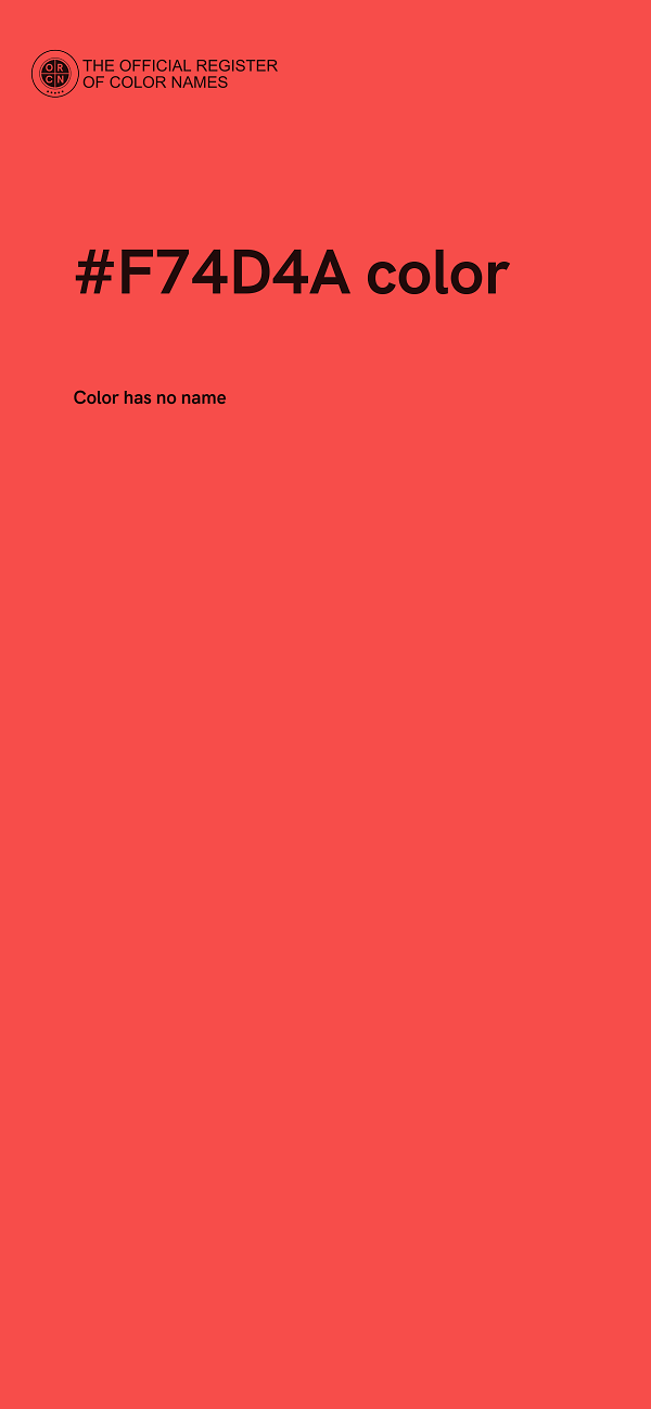 #F74D4A color image