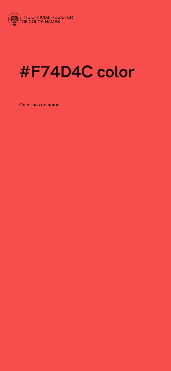 #F74D4C color image
