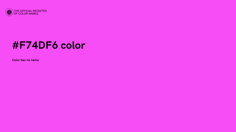 #F74DF6 color image