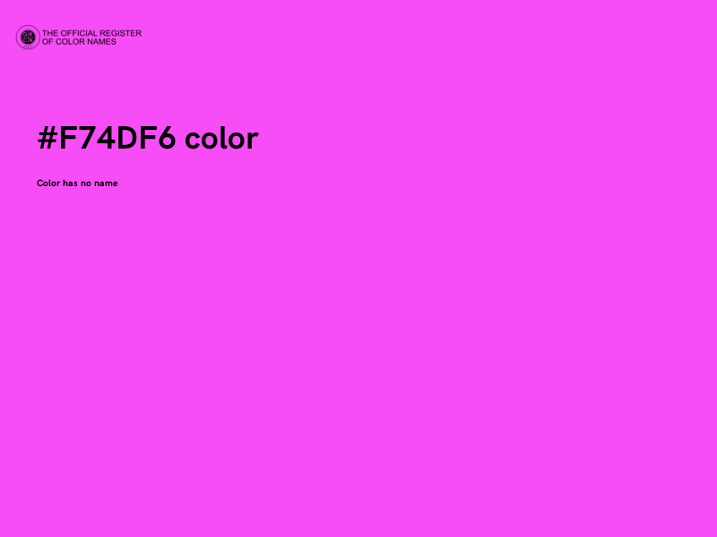 #F74DF6 color image