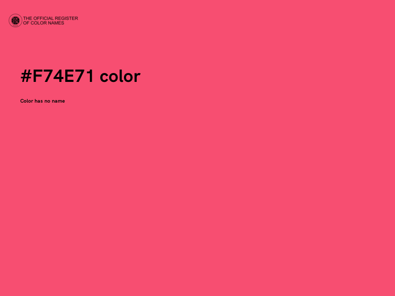 #F74E71 color image