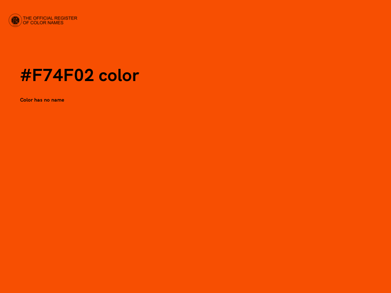 #F74F02 color image