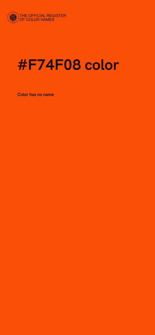 #F74F08 color image