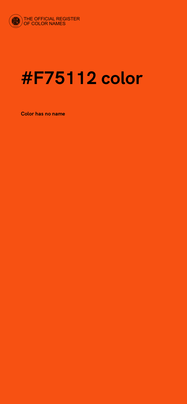#F75112 color image