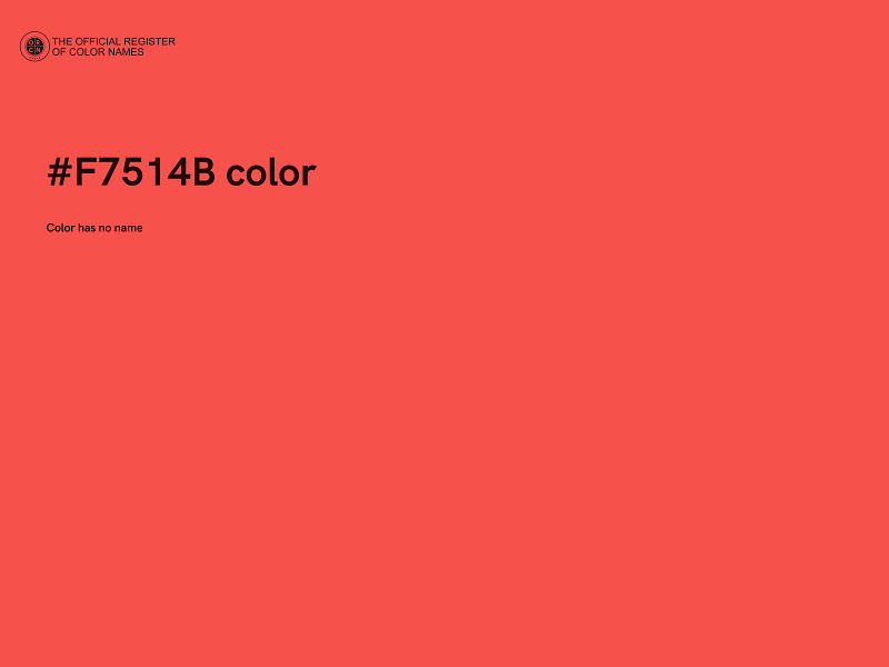 #F7514B color image