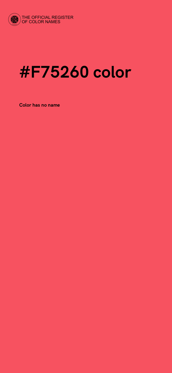 #F75260 color image