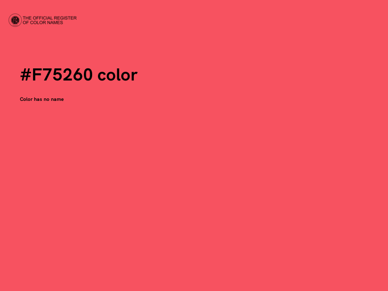 #F75260 color image