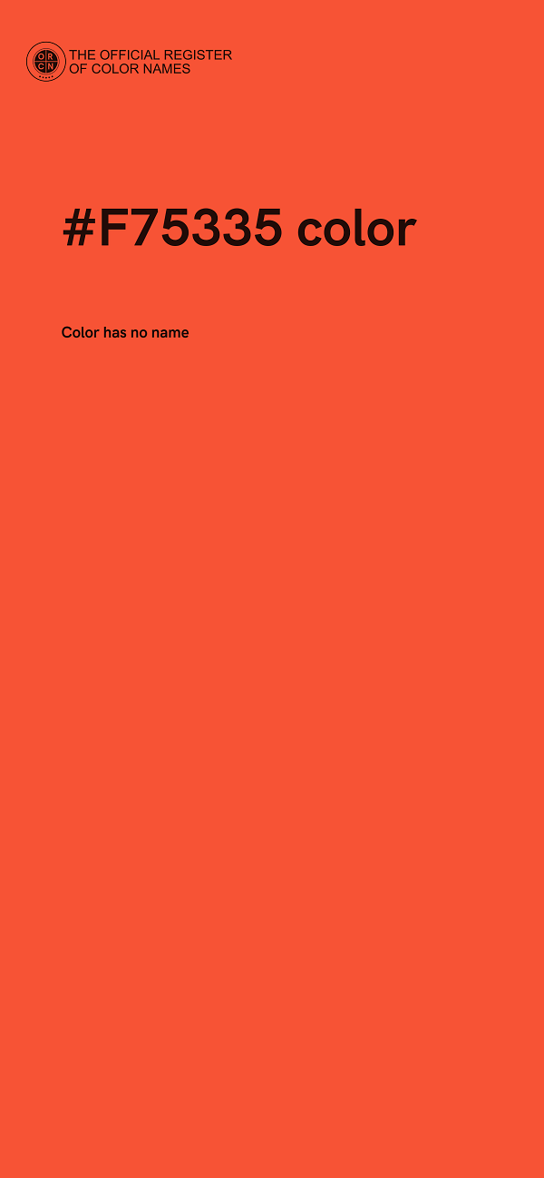 #F75335 color image
