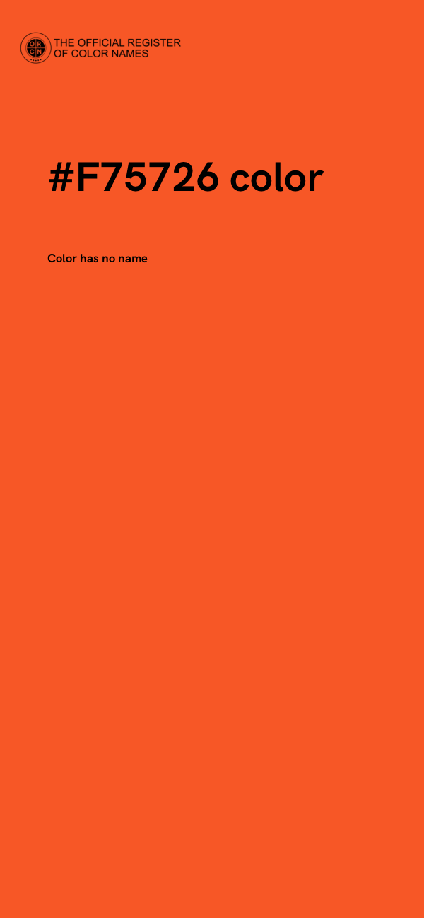 #F75726 color image