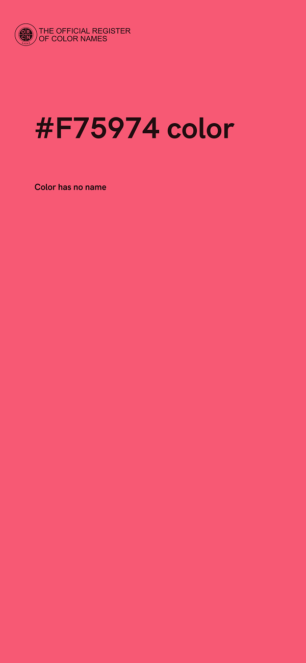 #F75974 color image