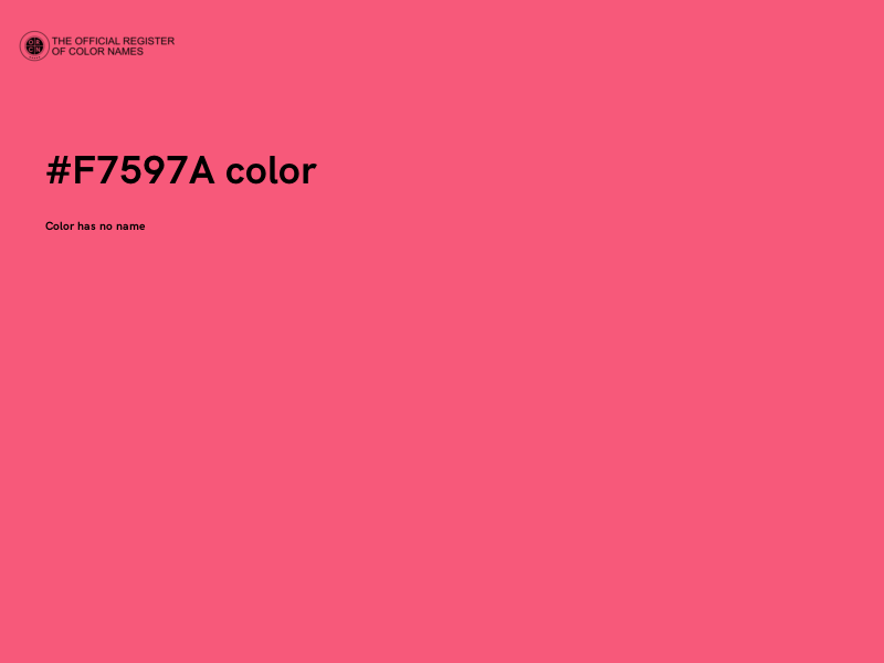 #F7597A color image