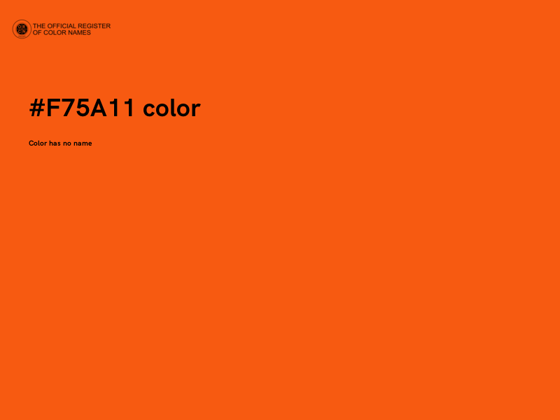 #F75A11 color image
