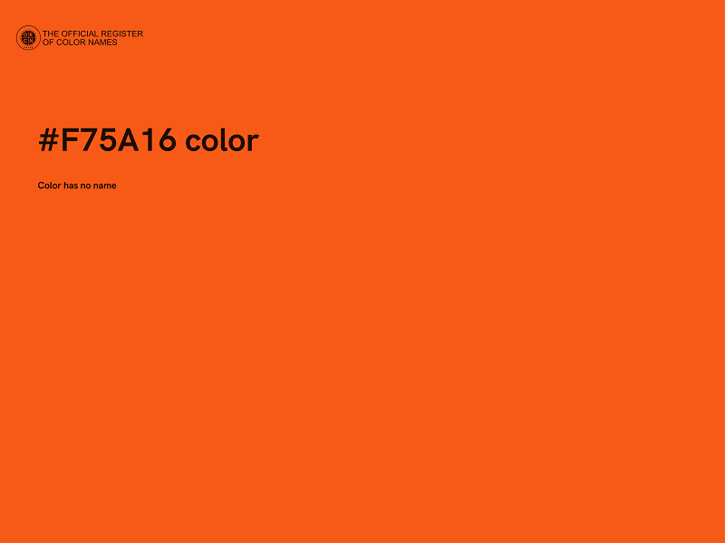 #F75A16 color image