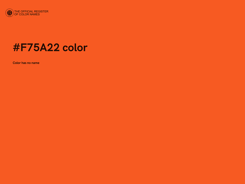 #F75A22 color image